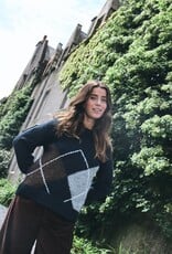 ICHI Bayana Argyle Knit in Total Eclipse