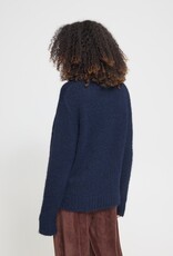 ICHI Bayana Argyle Knit in Total Eclipse Harlekin
