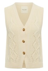 Part Two Christin Knit Waistcoat in Whitecap Gray