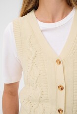 Part Two Christin Knit Waistcoat in Whitecap Gray