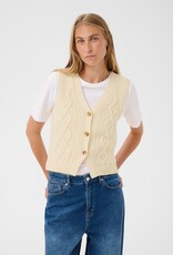 Part Two Christin Knit Waistcoat in Whitecap Gray