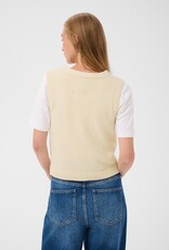 Part Two Christin Knit Waistcoat in Whitecap Gray