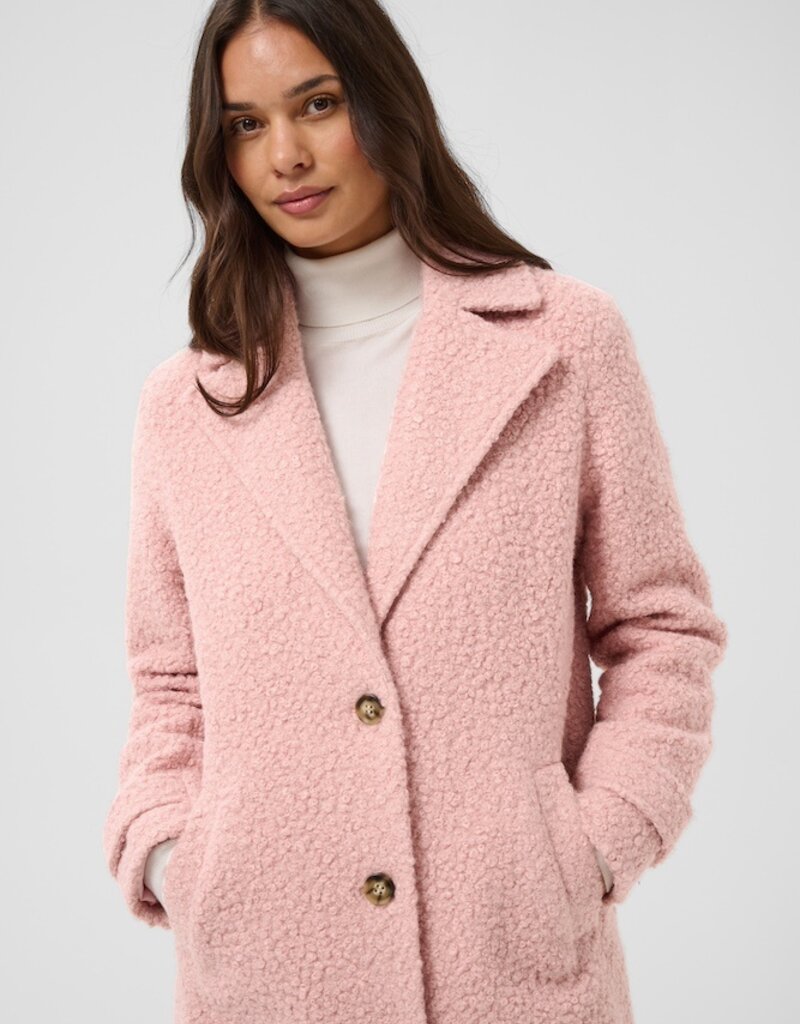 Kaffe Anne Long Coat in Pale Mauve