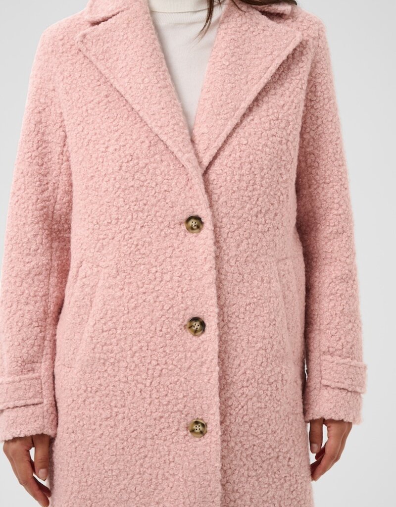 Kaffe Anne Long Coat in Pale Mauve