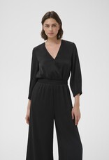 InWear Holley 3/4 Length Sleeve Satin Jumpsuit in Black