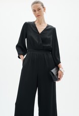 InWear Holley 3/4 Length Sleeve Satin Jumpsuit in Black