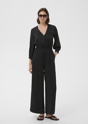 InWear Holley 3/4 Sleeve Satin Jumpsuit in Black