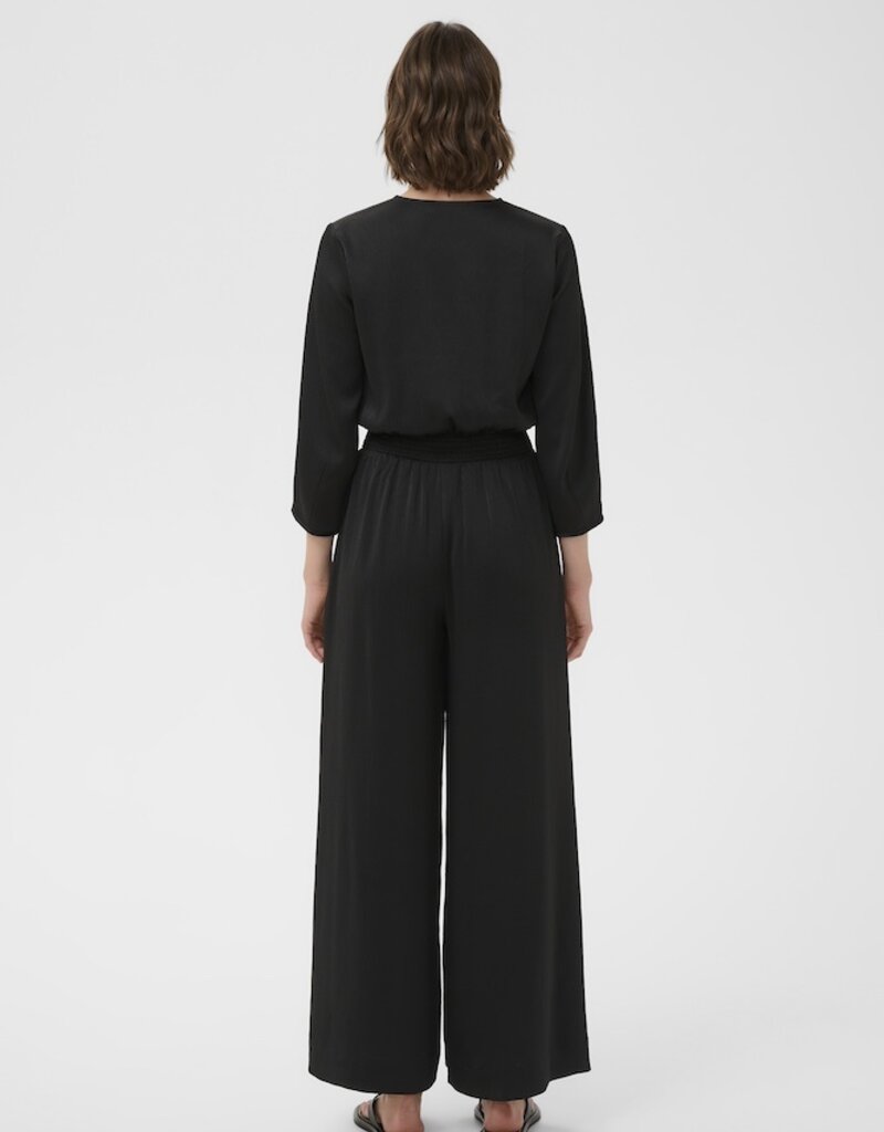 InWear Holley 3/4 Length Sleeve Satin Jumpsuit in Black