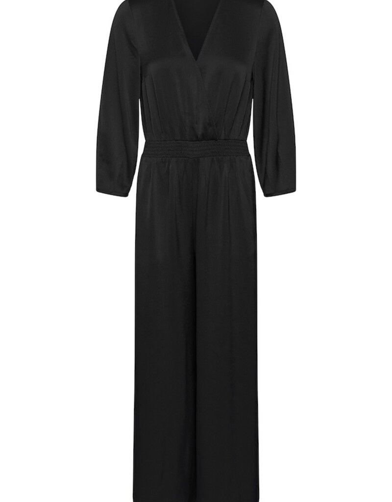 InWear Holley 3/4 Length Sleeve Satin Jumpsuit in Black