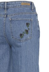 B.Young Kibine Embroidered Pocket Denim in Medium Blue
