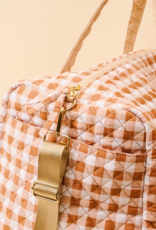 The Darling Effect On-The-Go Quilted Weekender Bag in in Maple Gingham