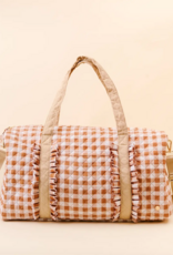 The Darling Effect On-The-Go Quilted Weekender Bag in in Maple Gingham