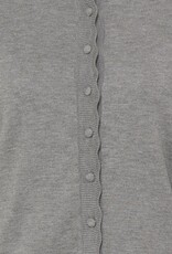 B.Young Morla Scalloped Hems Cardigan in Mid Grey Melange