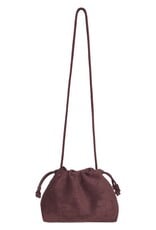 B.Young Vuede Suede Pouch Bag in Fig