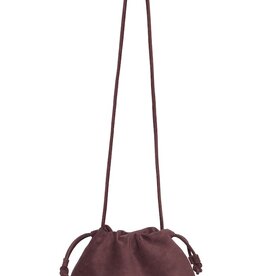 B.Young Vuede Suede Pouch Bag in Fig