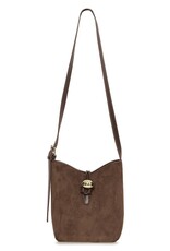B.Young Vuede Suede Bucket Bag in French Roast