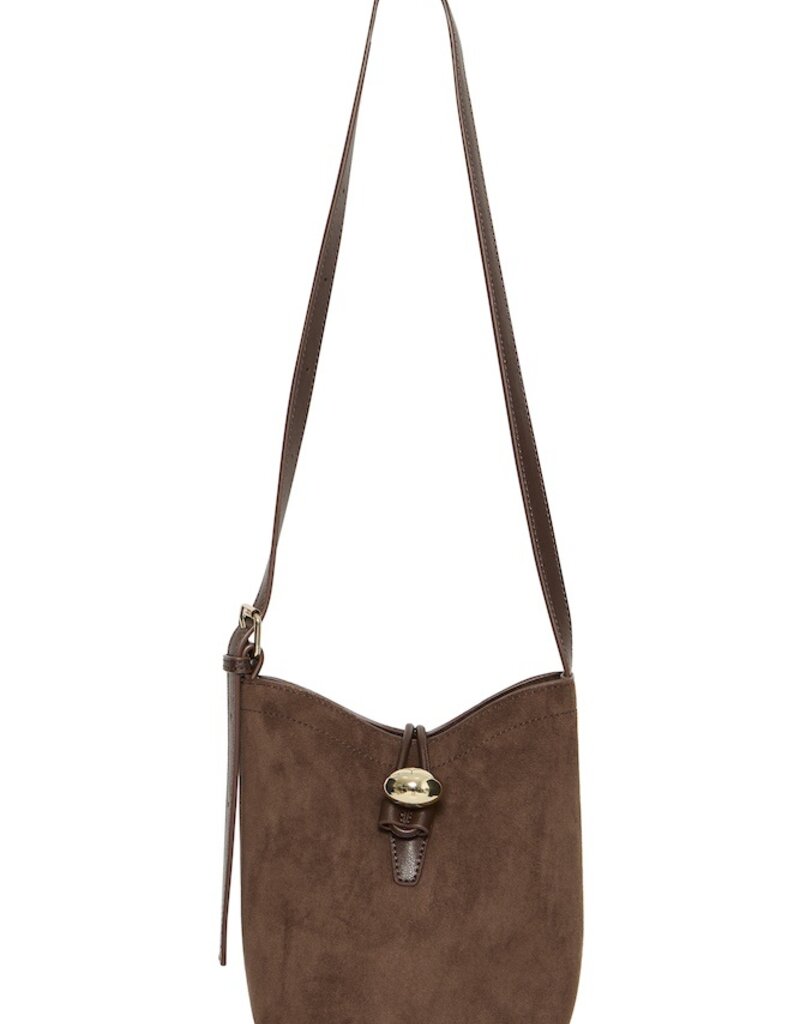 B.Young Vuede Suede Bucket Bag in French Roast