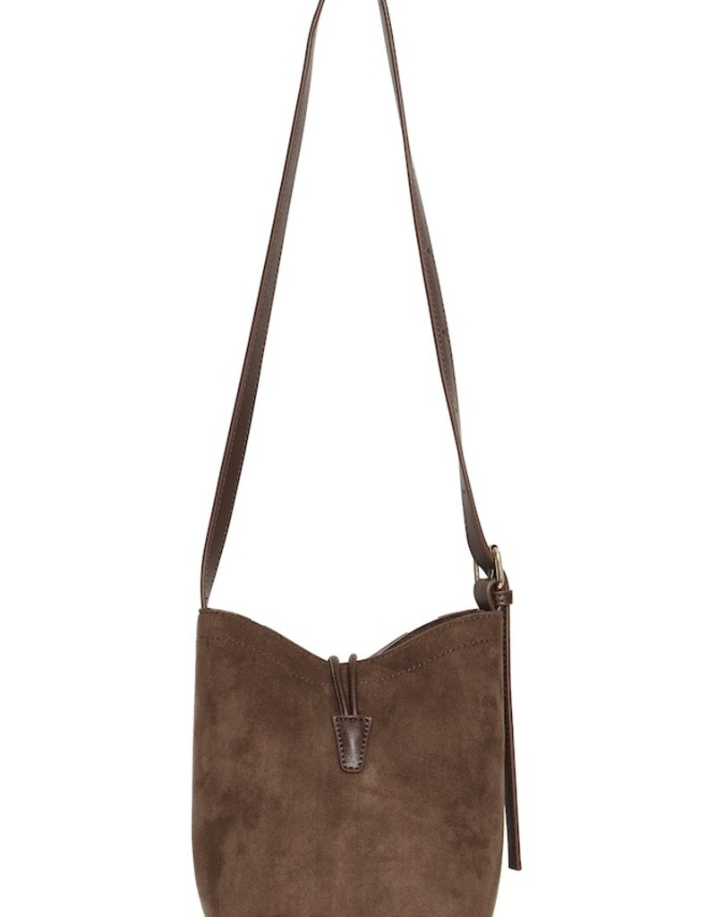 B.Young Vuede Suede Bucket Bag in French Roast