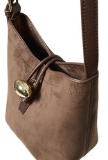 B.Young Vuede Suede Bucket Bag in French Roast