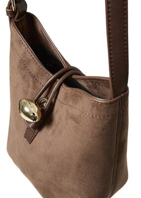 B.Young Vuede Suede Bucket Bag in French Roast