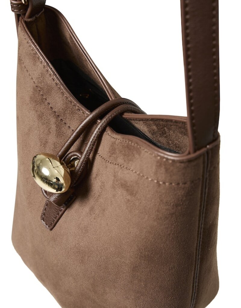 B.Young Vuede Suede Bucket Bag in French Roast