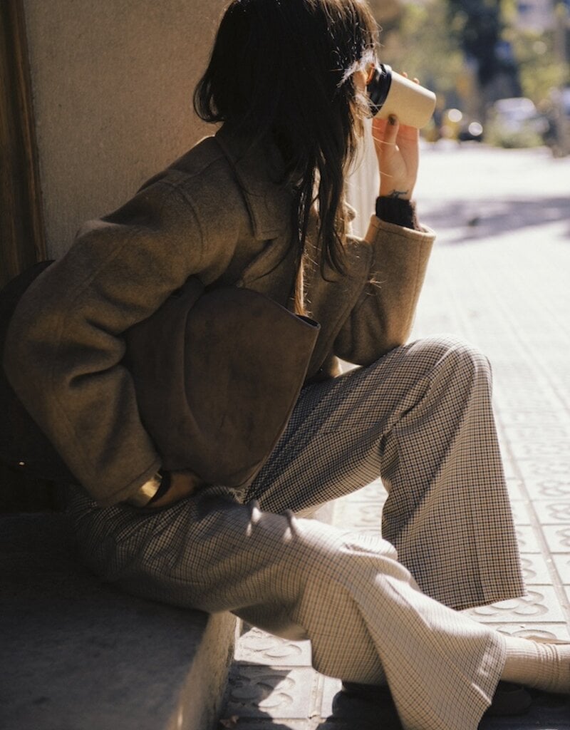 B.Young Estolo Pant in Sepia Check
