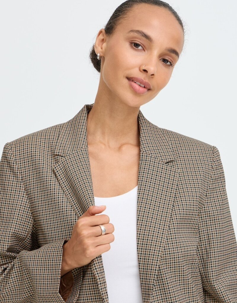 B.Young Estolo Blazer in Sepia Check