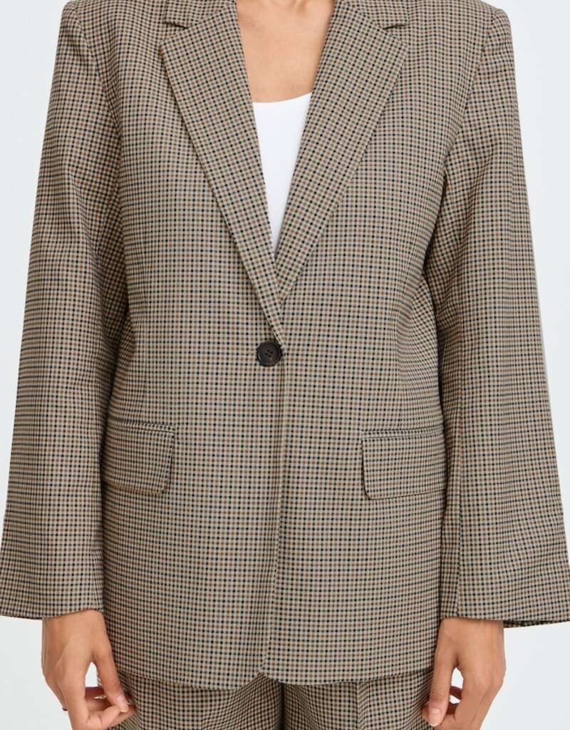 B.Young Estolo Blazer in Sepia Check