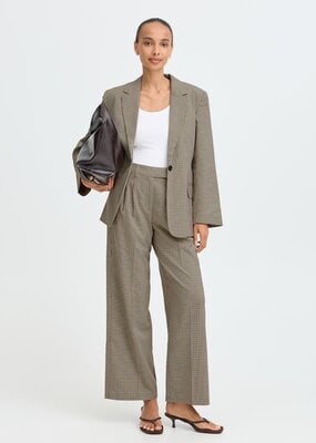 B.Young Estolo Blazer in Sepia Check