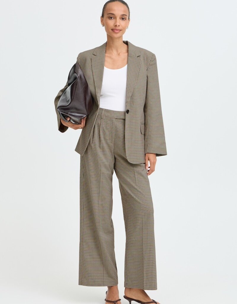 B.Young Estolo Blazer in Sepia Check