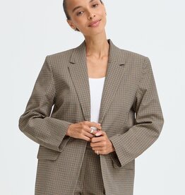 B.Young Estolo Blazer in Sepia Check
