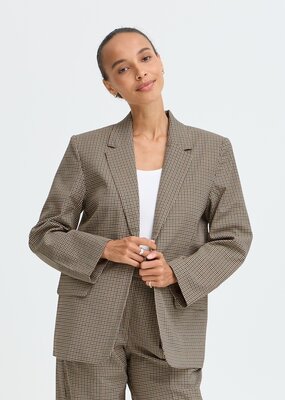 B.Young Estolo Blazer in Sepia Check