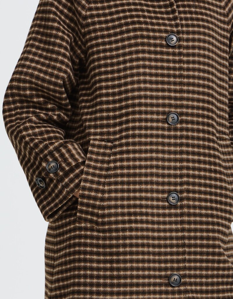B.Young Camio Button Up Coat with Wool in Olive Night