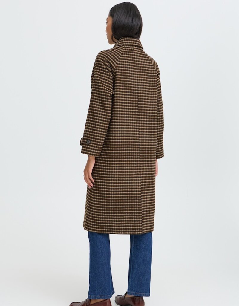 B.Young Camio Button Up Coat with Wool in Olive Night