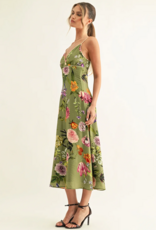 Adelyn Rae Arias Contrast Binding Midi Slip Dress