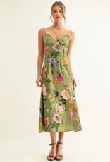 Adelyn Rae Arias Contrast Binding Midi Slip Dress