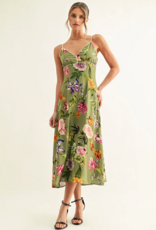 Adelyn Rae Arias Contrast Binding Midi Slip Dress