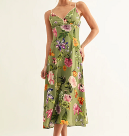 Adelyn Rae Arias Contrast Binding Midi Slip Dress