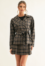 Adelyn Rae Nora Double Breasted Half Trench Jacket