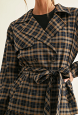 Adelyn Rae Nora Double Breasted Half Trench Jacket