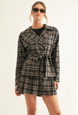 Adelyn Rae Nora Double Breasted Half Trench Jacket