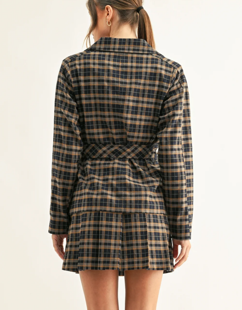 Adelyn Rae Nora Double Breasted Half Trench Jacket