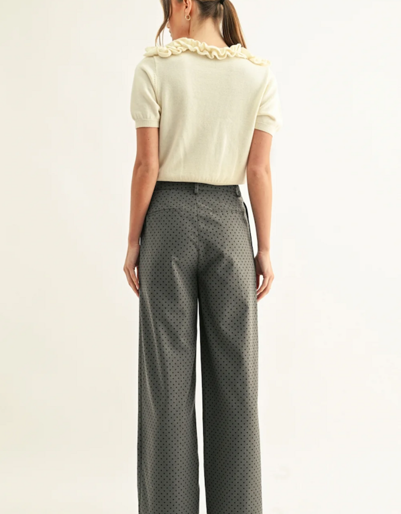 Adelyn Rae Crista Polka Dot Pleated Pant