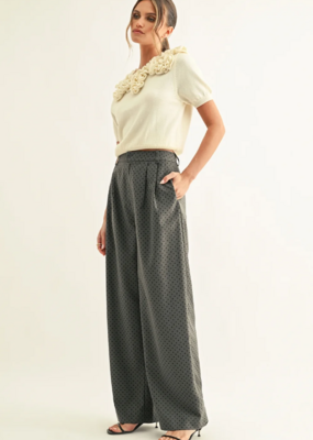 Adelyn Rae Crista Polka Dot Pleated Pant