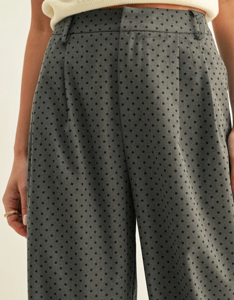Adelyn Rae Crista Polka Dot Pleated Pant