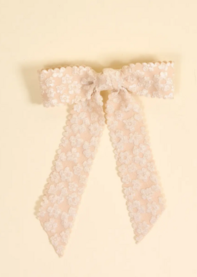 The Darling Effect Floral Scalloped Hair Bow