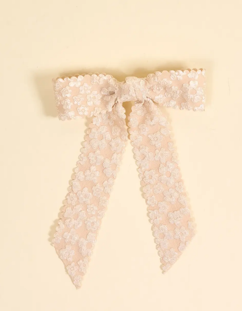 The Darling Effect Floral Scalloped Hair Bow