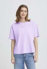 ICHI Petro Cotton T-Shirt With Peek-a-Boo Heart