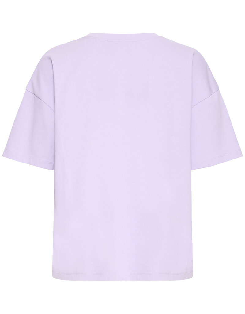 ICHI Petro Cotton T-Shirt With Peek-a-Boo Heart