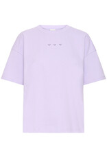 ICHI Petro Cotton T-Shirt With Peek-a-Boo Heart